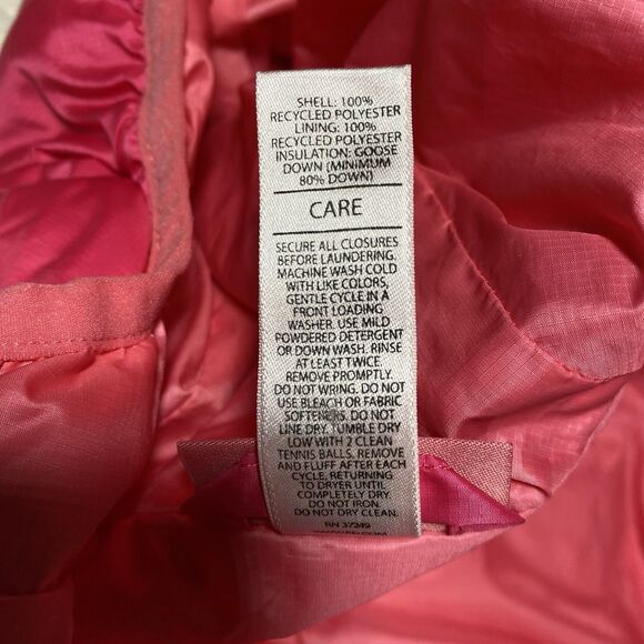 Rei One Piece Snow Suit Bunting Girls 18M Goose Down Hooded Full Zip Pink - Picture 4 of 7